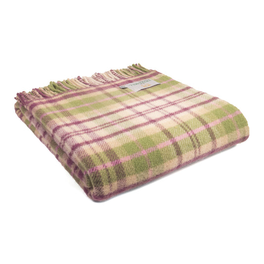 Cottage Wool Blanket | Pink Check