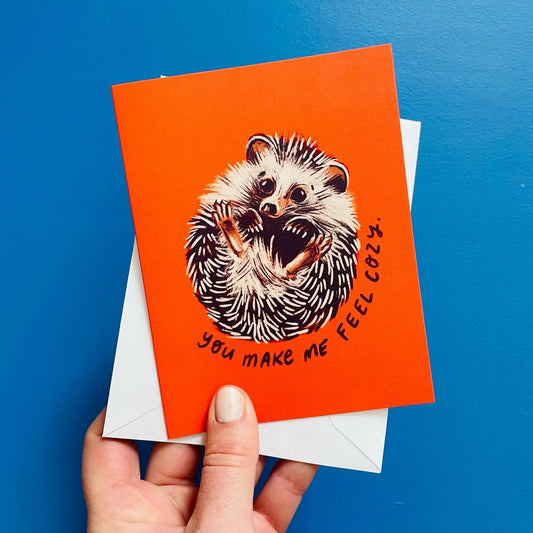 Cozy Hedgehog | Blank Card