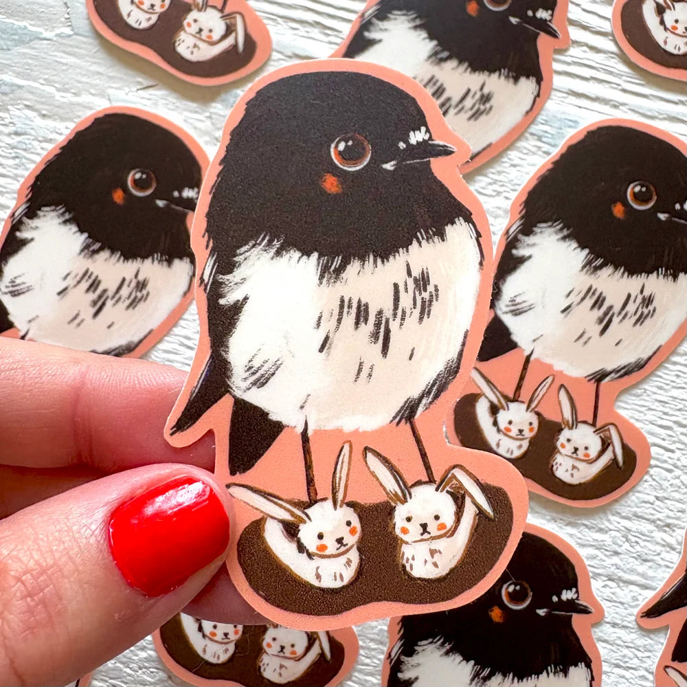Cozy Tomtit Bird Sticker