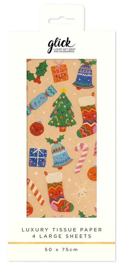 Tissue Paper Pack | Kraft Festive Whimsical