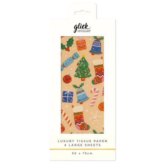 Tissue Paper Pack | Kraft Festive Whimsical