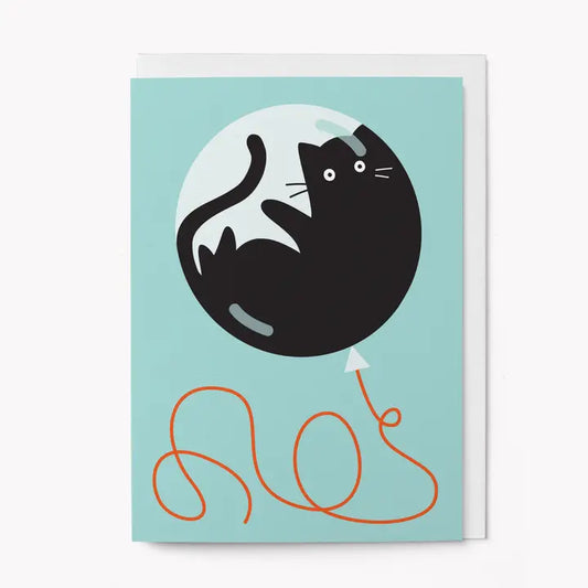 Cat and Balloon | Birthday Card