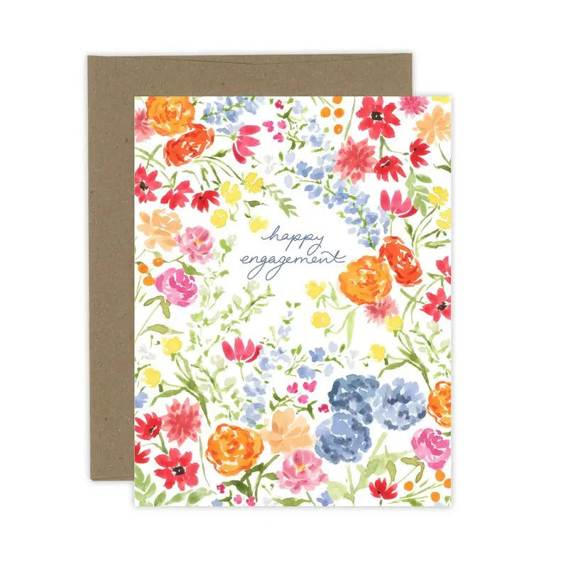 Floral Engagement | Congrats Card - Warm Gift Shop