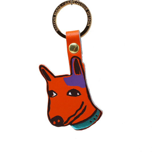 Best Mate Dog Leather Keychain | Orange - Warm Gift Shop