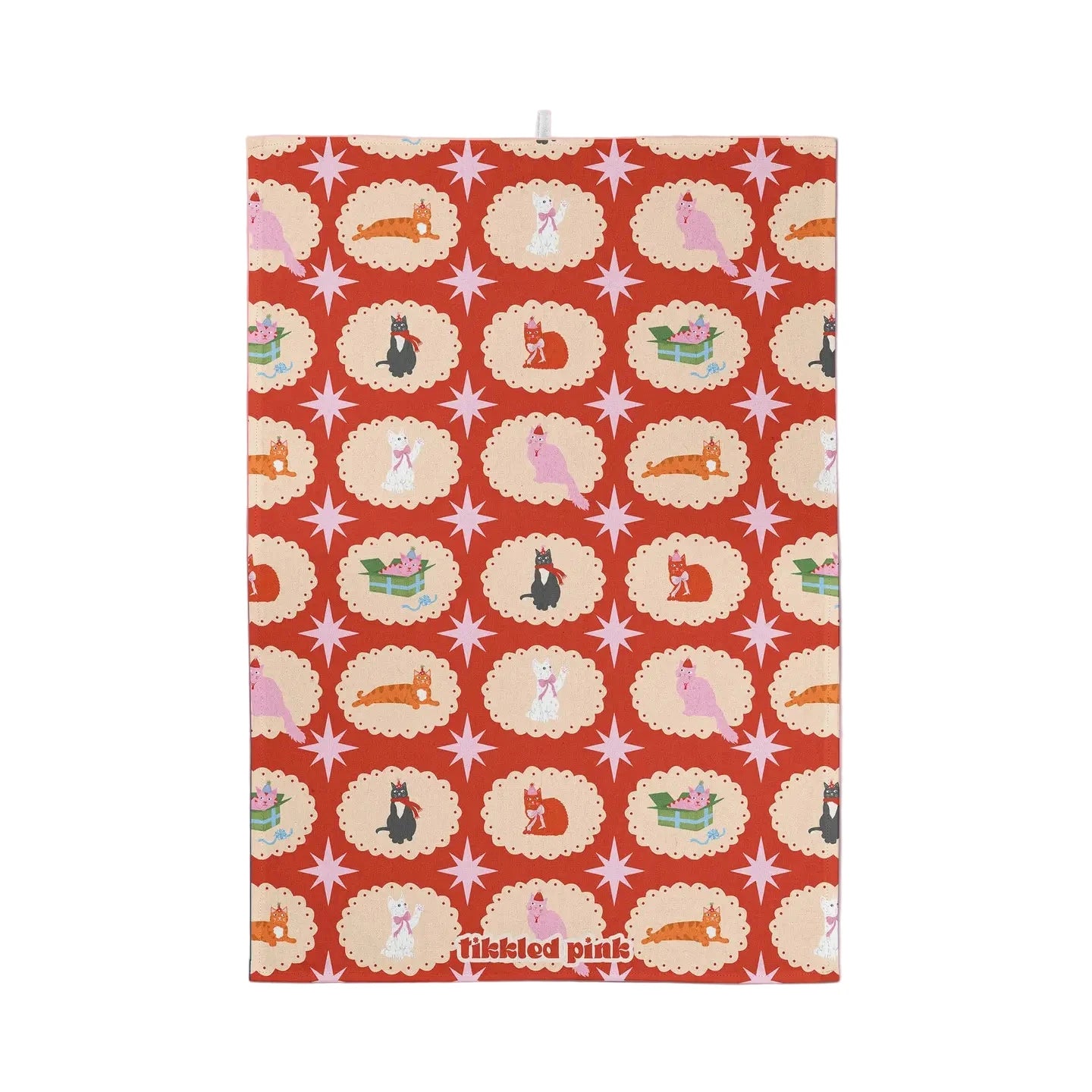 Christmas Cats Tea Towel