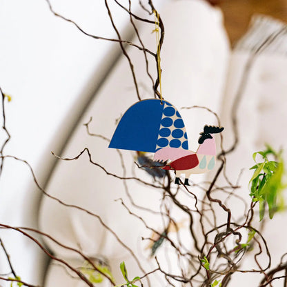 Lawrence the Rooster | Wooden Hanging Ornament