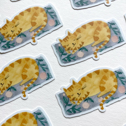 Sleepy Cat Sticker