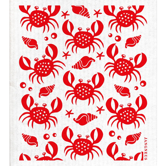 Swedish Dishcloth | Red Crabs