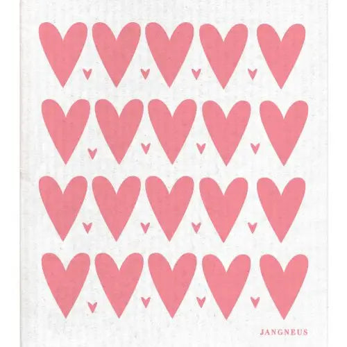 Swedish Dishcloth | Pink Hearts