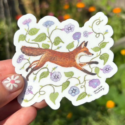 Morning Glory + Fox Sticker