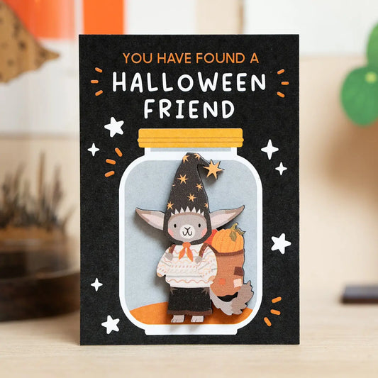 Wooden Pin | Halloween Pumpkin Squirrel