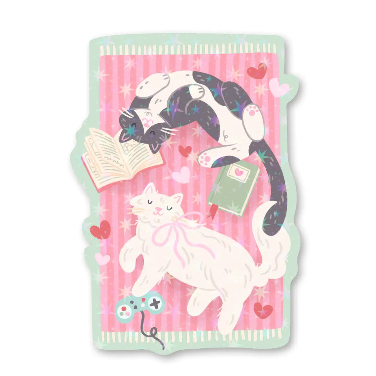 Cosy Cats Holographic Sticker