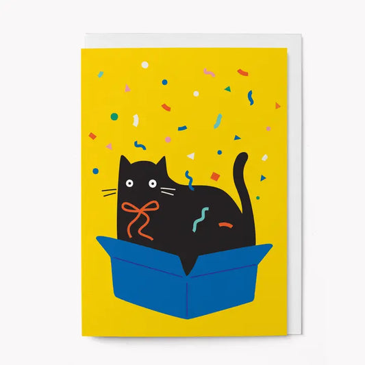Surprise! Cat in a Box | Birthday Card