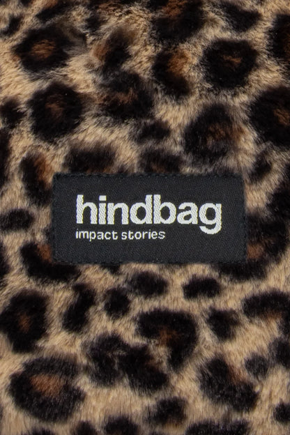 Hindbag | Paul Vertical Tote Bag Faux Leopard Fur