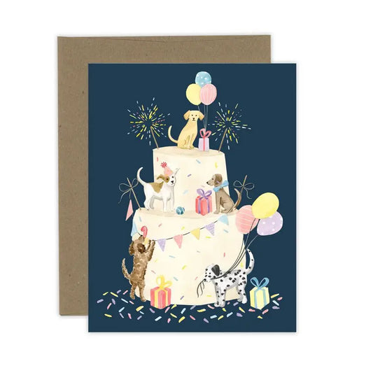 Party Dog Cake | Birthday Card - Warm Gift Shop