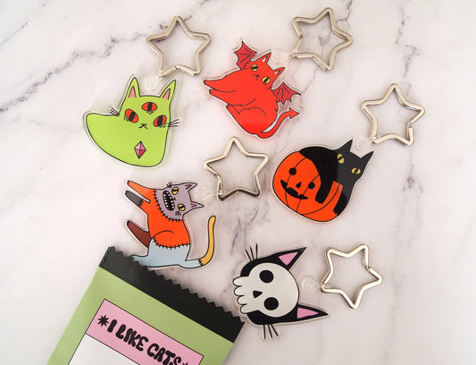 Halloween Cat Keychain | Mystery Pack
