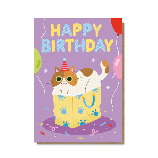 Cat in the Bag | Birthday Card