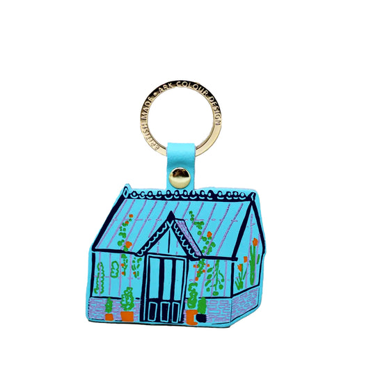 Greenhouse Leather Keychain | Turquoise - Warm Gift Shop