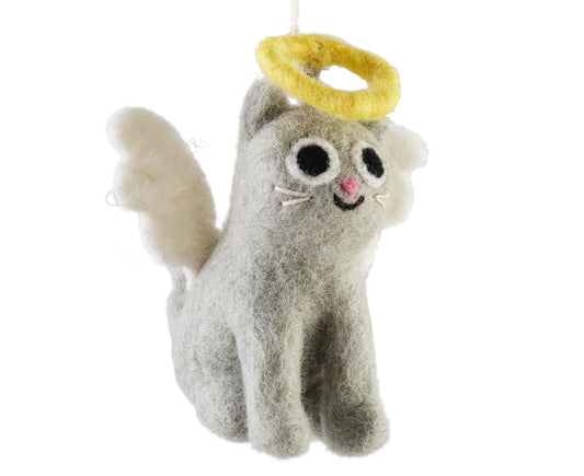 Felt Ornament | Gaby Angel Cat