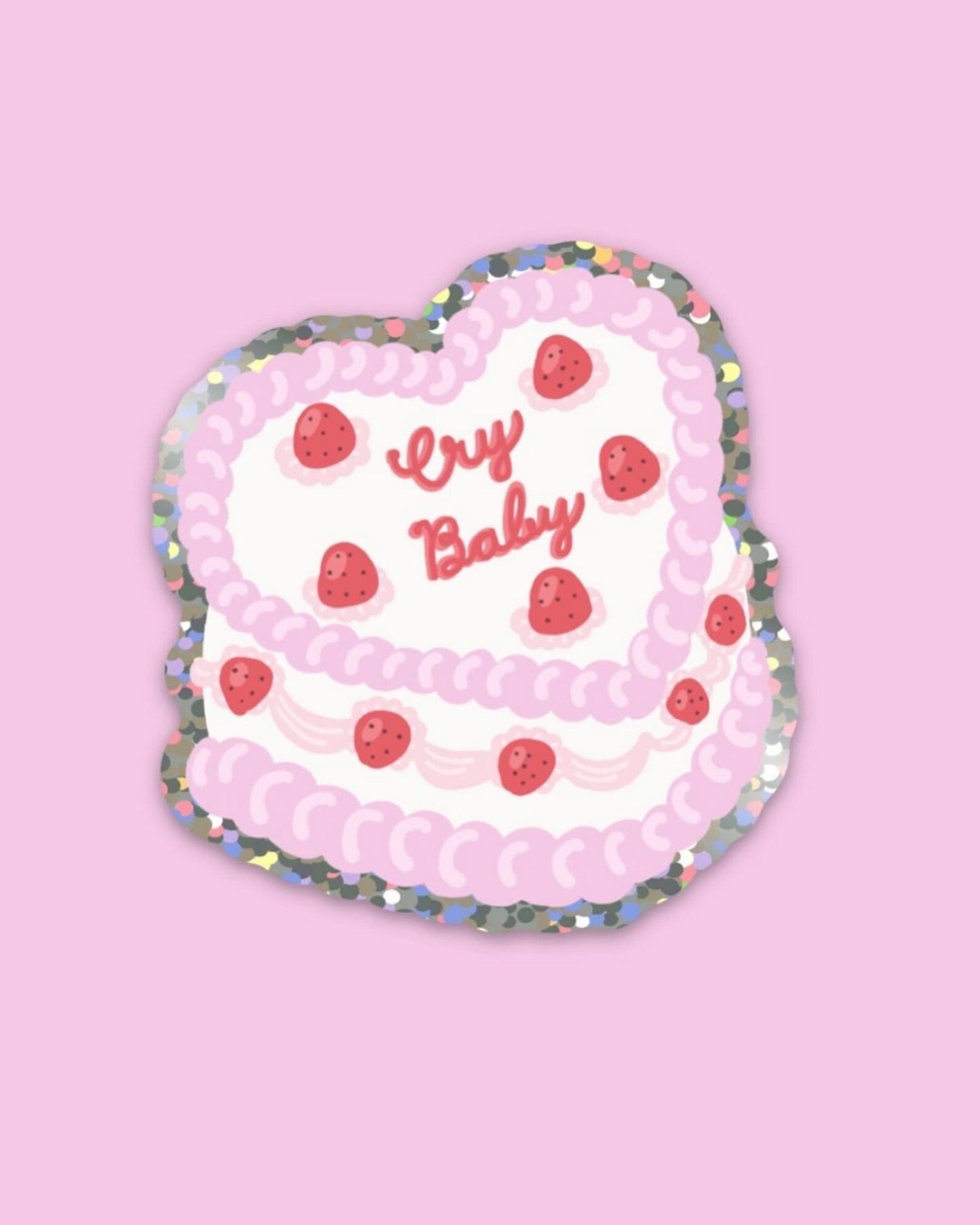 Cry Baby Glitter Sticker