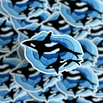 Orca Whale Embroidery Sticker