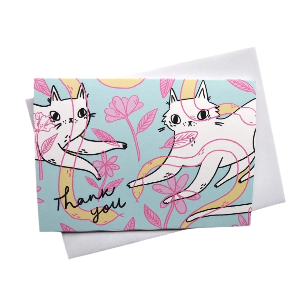 Floral Cats | Thank You Card
