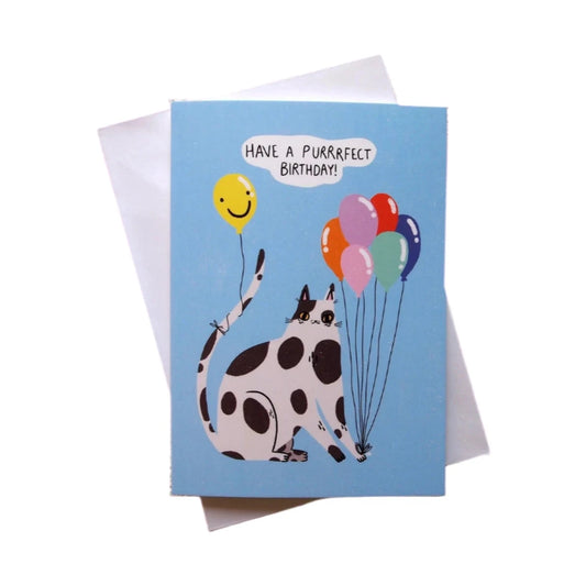 Purrfect Balloons | Birthday Card