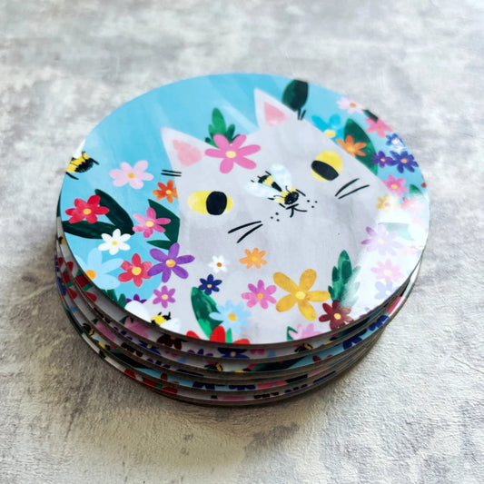 Coaster | Cat With Bee