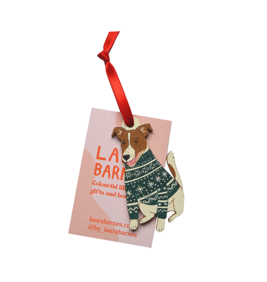 Wooden Ornament | Jack Russel