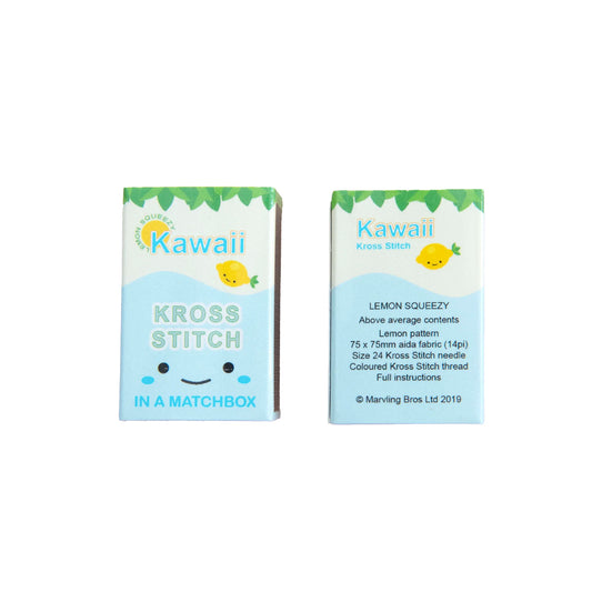 In A Matchbox | Kawaii Mini Cross Stitch Kit Lemon - Warm Gift Shop