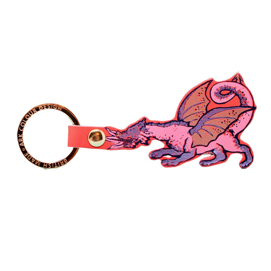 Dragon Leather Keychain | Coral - Warm Gift Shop