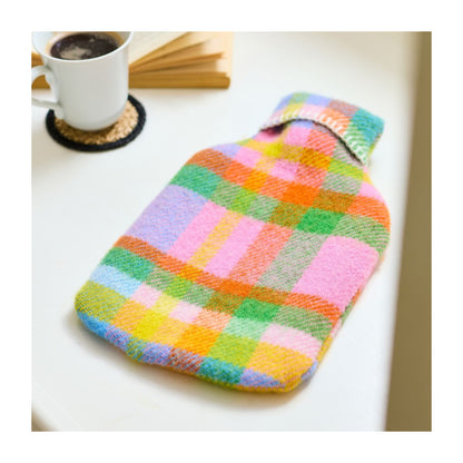 Rainbow Grey Stripe Hot Water Bottle Cover