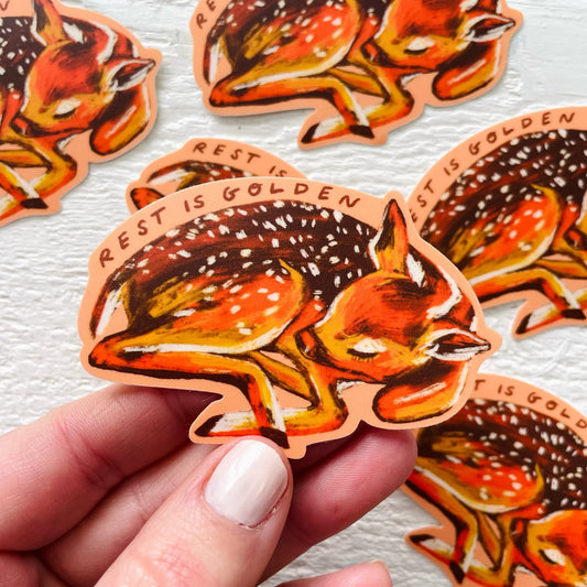 Rest Is Golden Sticker - Warm Gift Shop