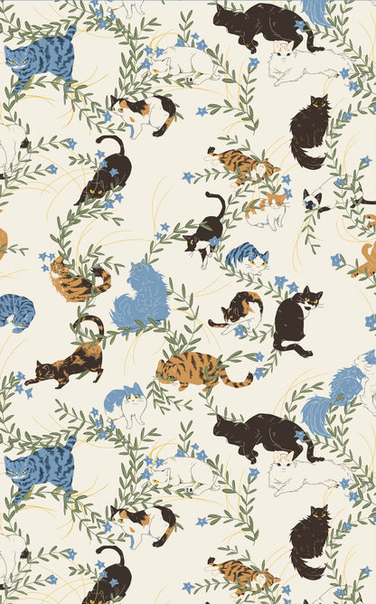 Tea Towel | Floral Cats