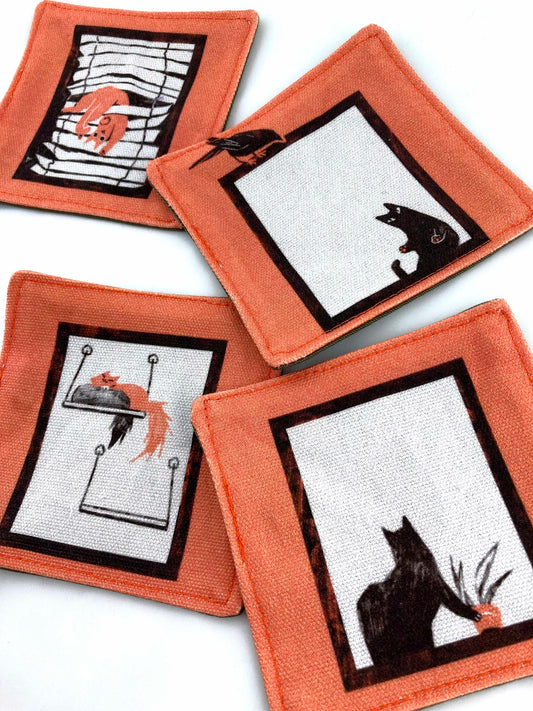 Window Cat Coaster